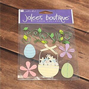 JOLEES BOUTIQUE SP-JB-049 SPRING BASKET STICKER COLLAGE EMBELLISHMENT EASTER
